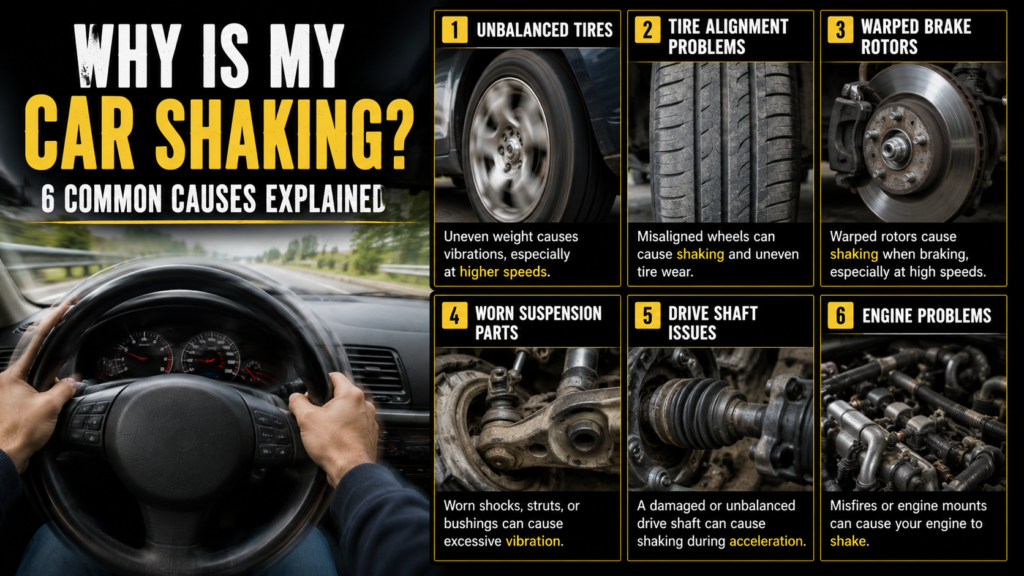 Why Is My Car Shaking? 6 Common Causes Explained