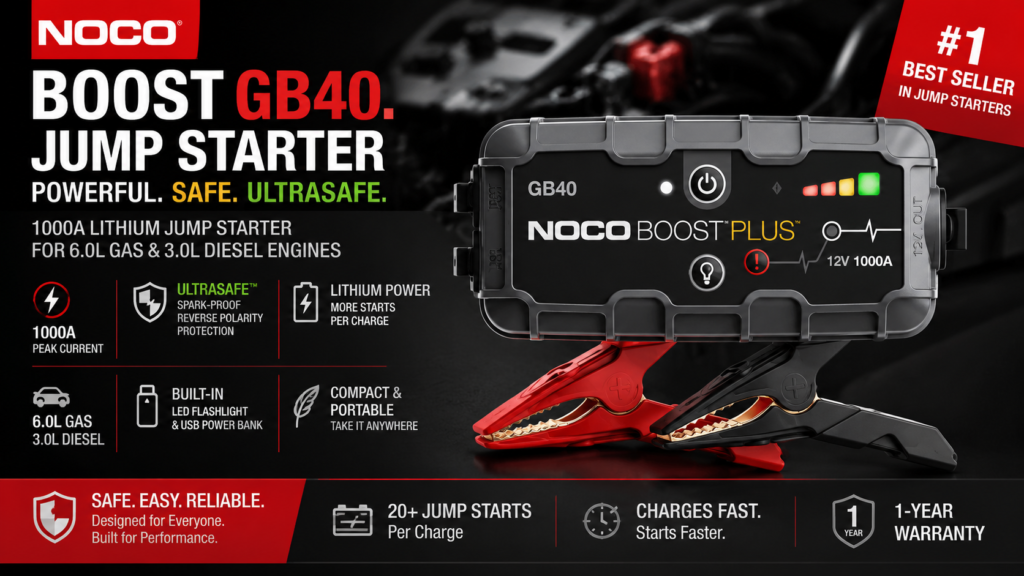 NOCO Boost GB40 Jump Starter Review – Is It Worth It?