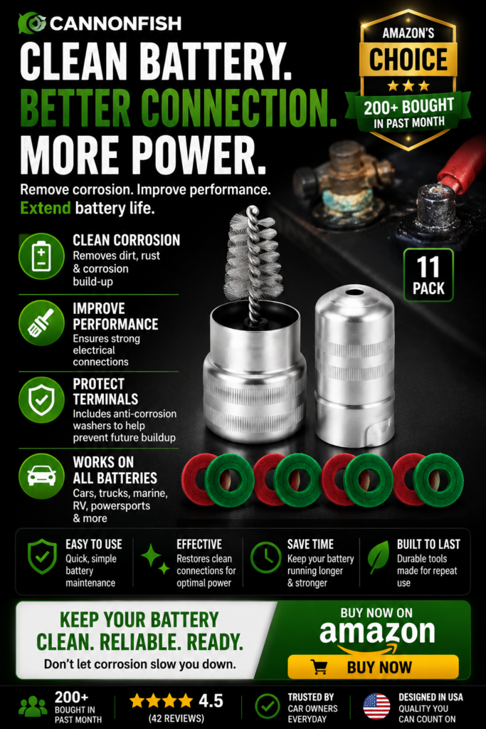 Battery terminal cleaner kit on Amazon 