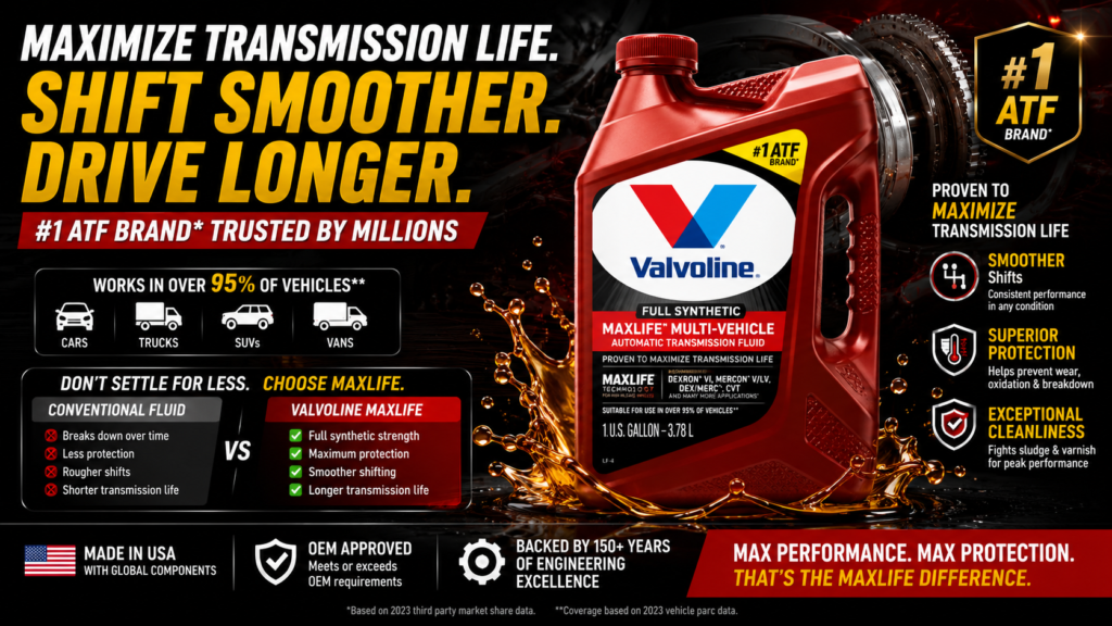 Valvoline MaxLife ATF Review – Best Transmission Fluid for High Mileage?