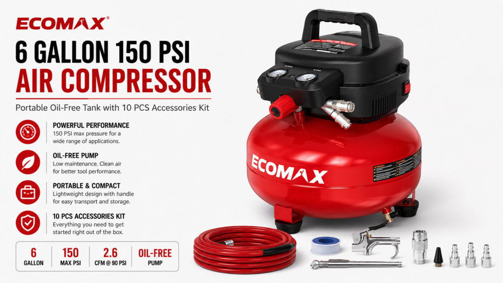 6 Gallon Air Compressor Review – Good for Home Garage?