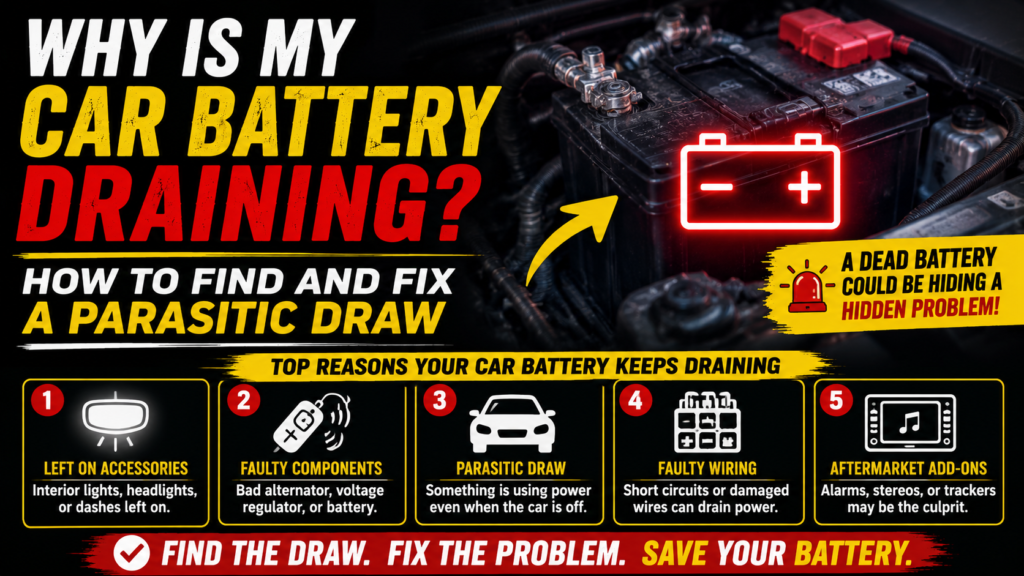 Why Is My Car Battery Draining? How to Find and Fix a Parasitic Draw